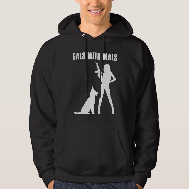 Gals With Mals  Belgian Malinois   For Women Hoodie (Framsida)