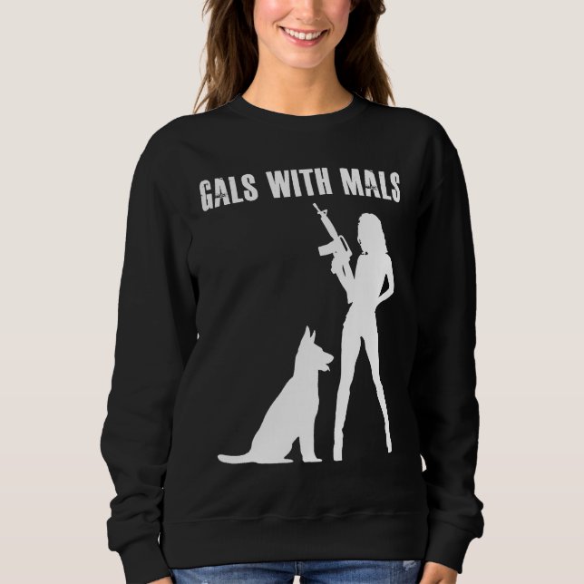 Gals With Mals  Belgian Malinois   For Women T Shirt (Framsida)