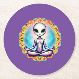 Galtaktisk meditation underlägg papper rund