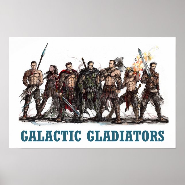 Galtaktiska Gladiatorer Poster (Framsidan)
