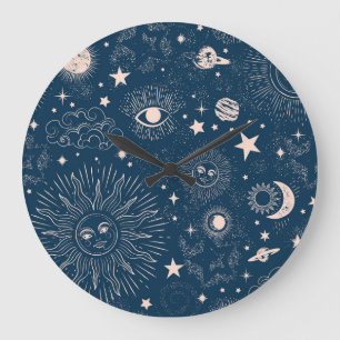 Galtaktiska konstellationer: Space Mönster Design Stor Klocka