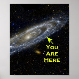Galtaktiskt perspektiv. Du är här i universum Poster