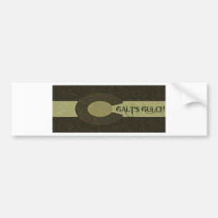 Galts bergsklyfta - grått och guld- Combo design Bildekal