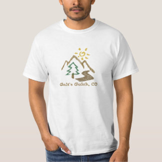 Galts bergsklyftakartboken ryckte på axlarna tee shirt