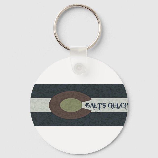 Galt's Gulch - Red White and Blue Combo Design Nyckelring (Framsida)