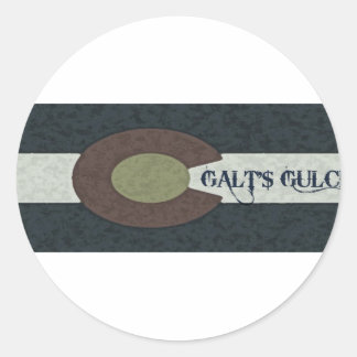 Galt's Gulch - Red White and Blue Combo Design Runt Klistermärke