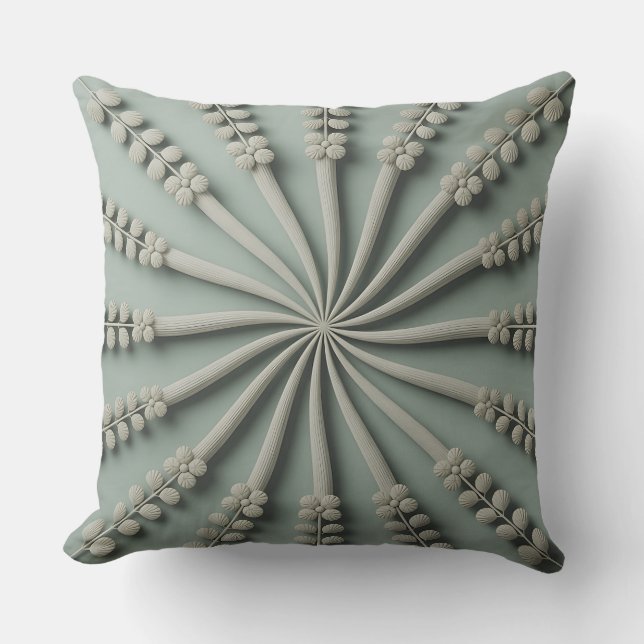 Galuh Spiral Vine 3D Batik-mönster Kudde (Framsida)