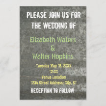 Galvaniserad inbjudan för lakanmetallbröllop