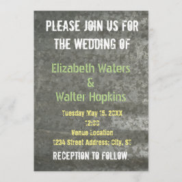 Galvaniserad inbjudan för lakanmetallbröllop