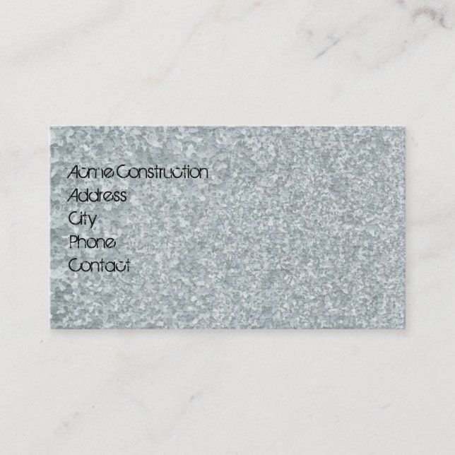 Galvaniserat affärskort i metall visitkort (Framsida)