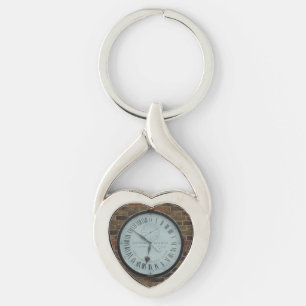 Galvanomagnetic Clock Hjärtnyckelring Twisted Heart Silverfärgad Nyckelring