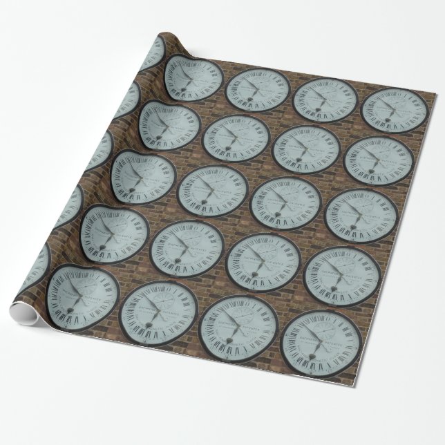 Galvanomagnetic Clock Wrapping Papper Presentpapper (Utrullad)