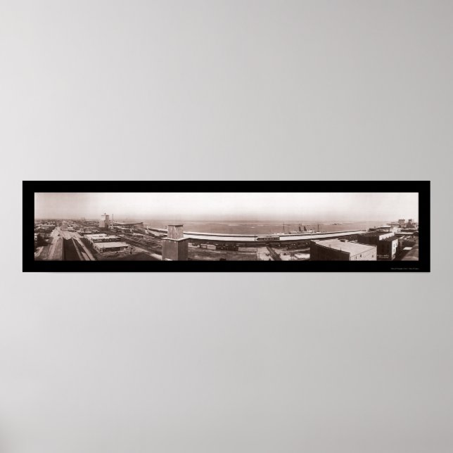 Galveston Bay TX Photo 1910 Poster (Framsidan)
