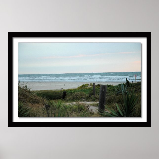 Galveston Beach Near Sunset Poster (Framsidan)
