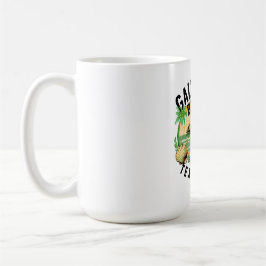 Galveston Beach Retro Vignette Kaffemugg