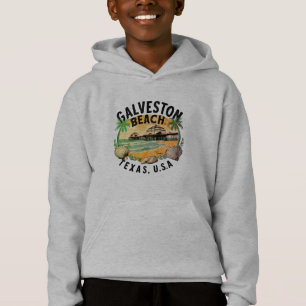 Galveston Beach Retro Vignette T Shirt