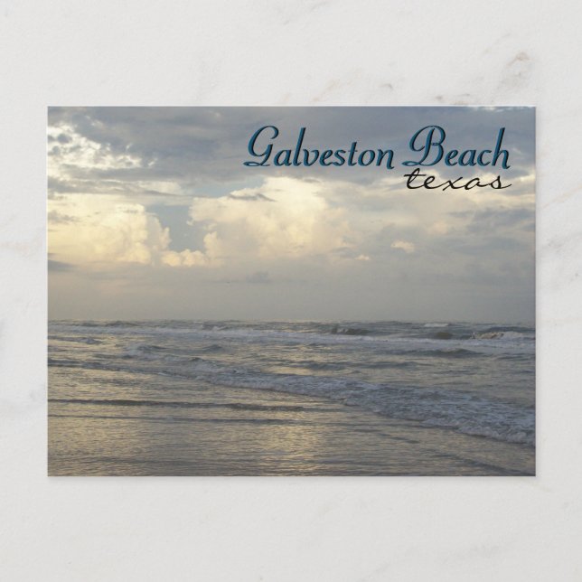 Galveston Beach Texas Travel Vykort (Framsida)