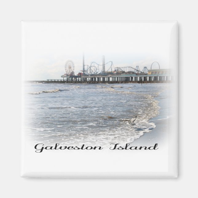 Galveston Island Pleasure Pier Magnet (Framsidan)