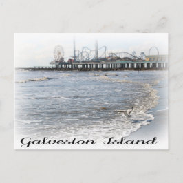 Galveston Island Pleasure Pier Postcard Vykort