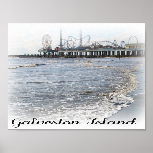 Galveston Island Pleasure Pier Poster (Framsidan)