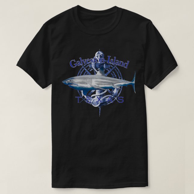 Galveston Island Teas Nautical Sailing Boating T Shirt (Design framsida)