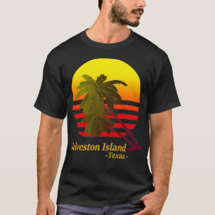 GALVESTON ISLAND, TEXAS BEACH SUNSET VACATION SOUV T SHIRT