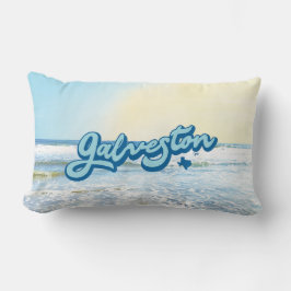 Galveston Island Texas (blå) Lumbarkudde