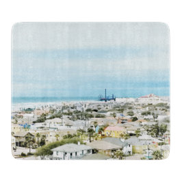 Galveston-kusten, strand och stadsutsikt
