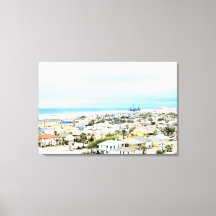 Galveston-kusten, strand och stadsutsikt
