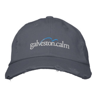 Galveston.lugn: Distress Galveston Island Cap Broderad Keps