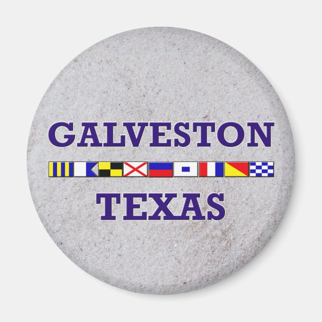Galveston Nautical Flagga - Sand Magnet (Framsidan)