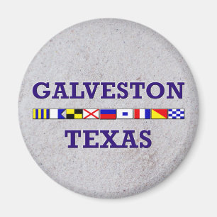 Galveston nautisk flagga - Sandmagnet Magnet
