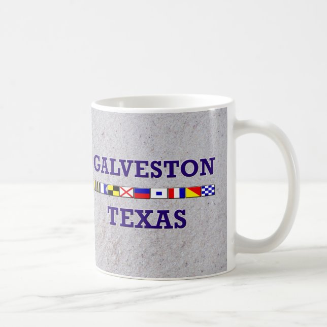 Galveston nautisk flagga - Sandmugg Kaffemugg (Höger)