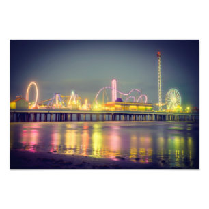 Galveston nöjepir fototryck