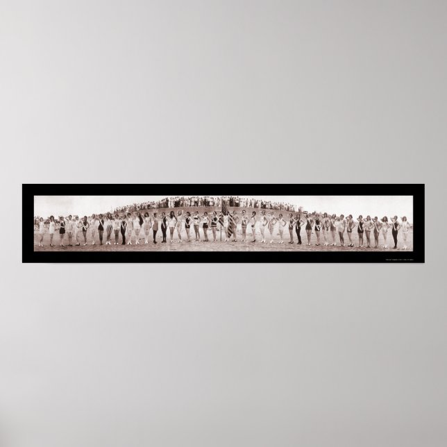 Galveston Skönhetstävling Photo 1928 Poster (Framsidan)