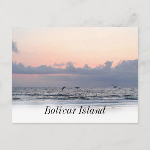 Galveston strandBolivar ö Vykort