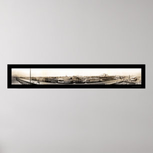 Galveston strandfoto 1909 poster