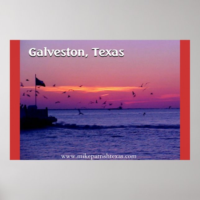 Galveston Texas Ferry Crossing Poster (Framsidan)