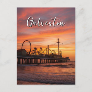 Galveston Texas Helg Vykort