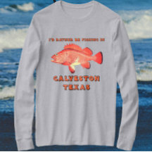 Galveston Texas Jag skulle hellre fiska Långärmad