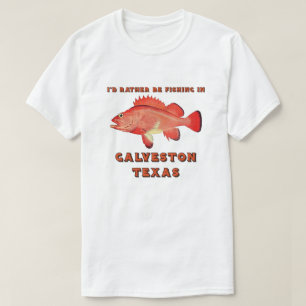 Galveston Texas jag skulle hellre fiska T Shirt