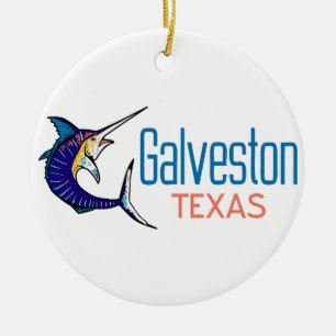 Galveston Texas Julgransprydnad Keramik