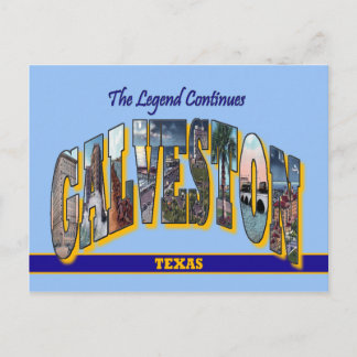 GALVESTON Texas Large Brev vykort