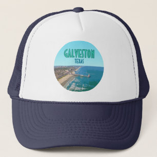 Galveston Texas Pier Shore Vintage Keps