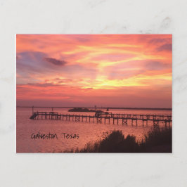 Galveston Texas Solnedgång Vykort