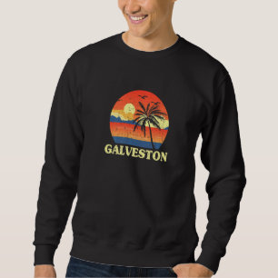 Galveston Texas Tx Summer Galvestonic Tropical BE Lång Ärmad Tröja