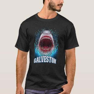 Galveston Texas Vacation Underbar White Shark Beac T Shirt