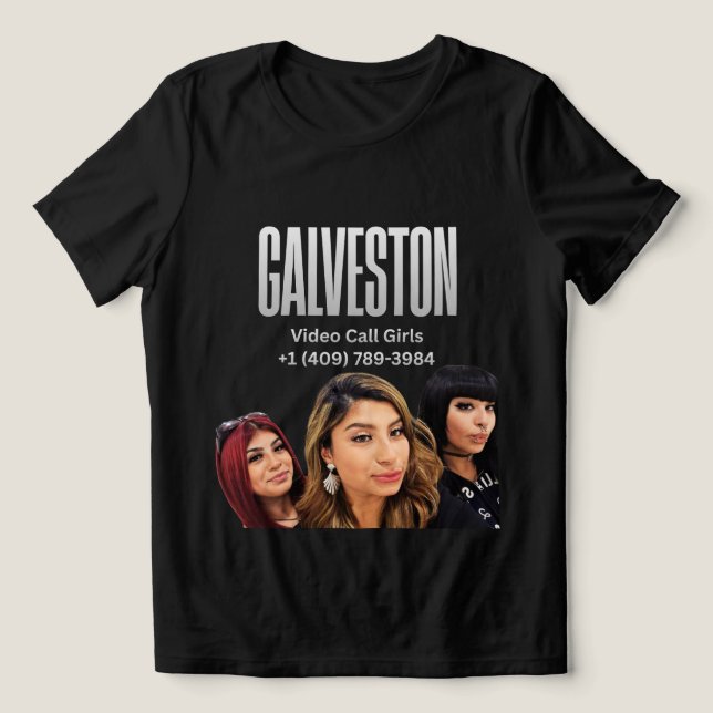 Galveston Texas Video Call Flickor T Shirt (Design Framsida)