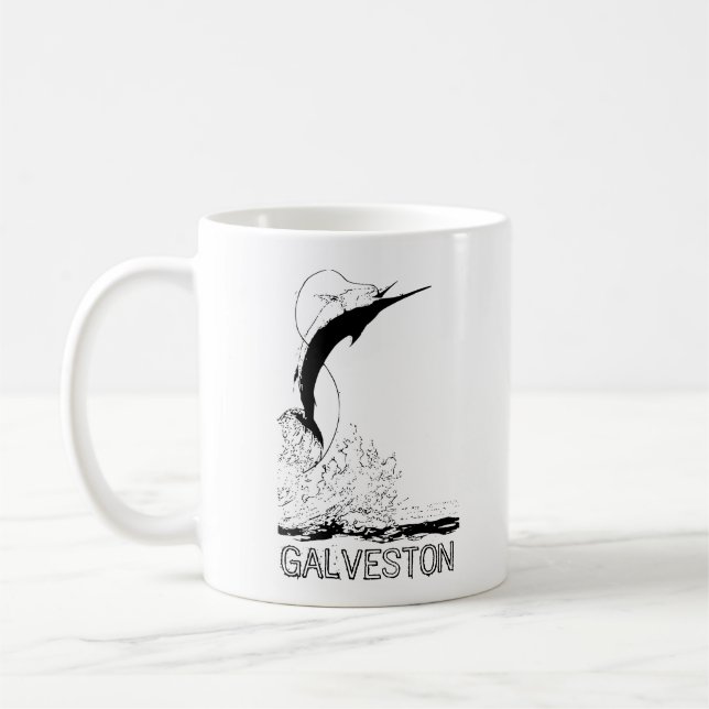 Galveston, TX Sportfish Kaffemugg (Vänster)