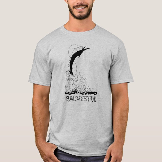 Galveston, TX Sportfish T-Shirt (Framsida)
